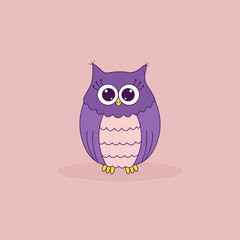 Cute Vector Collection of Bright Owls eps