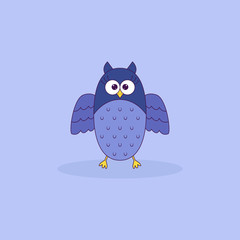 Cute Vector Collection of Bright Owls eps