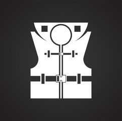 Life vest icons set on background for graphic and web design. Simple illustration. Internet concept symbol for website button or mobile app.