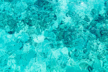 Beautiful sea and ocean water wave surface textures