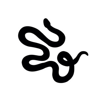 snake doodle icon, vector illustration