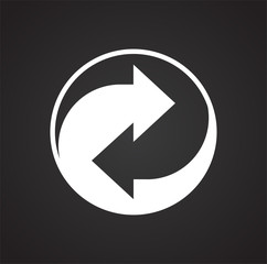 Recycling icon on background for graphic and web design. Simple vector sign. Internet concept symbol for website button or mobile app.