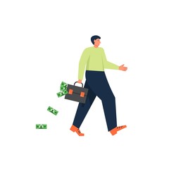 Bank loan concept, vector flat isolated illustration