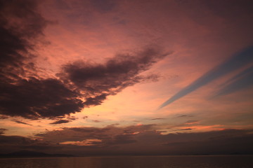海の夕景