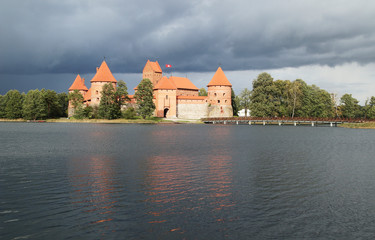 Trakai Castle, Lake Galve, Vilnius, Lithuania, Europe