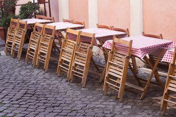 traditional Italian street restaurant