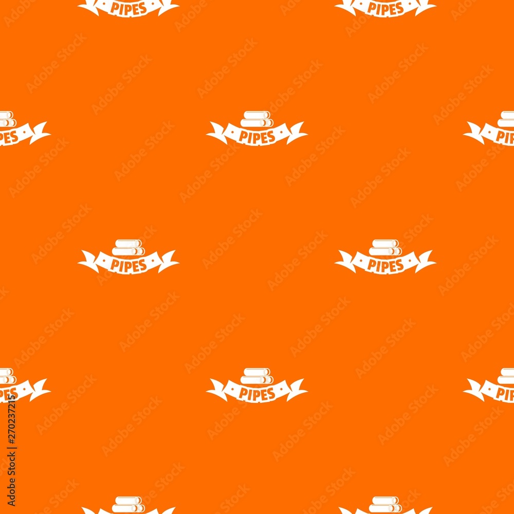 Poster pipe pattern vector orange for any web design best
