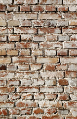 Old grungy brick wall surface.