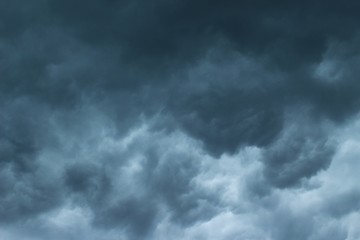 Rainy gray clouds before the storm