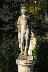 The Apollo Phoebus statue in the Pavlovsk park.