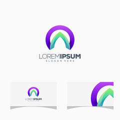 letter A logo design vector illustrator