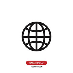 Earth grid icon. Web symbol