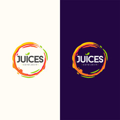 juice logo design vector illustration