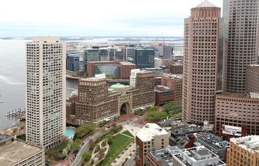 boston, city, skyline, building, skyscraper, architecture, panorama, buildings, water, downtown, urban, cityscape, view, 