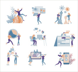office concept business people for project management, business, workflow and consulting. Modern vector illustration flat concepts character for website and mobile website development.