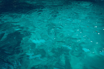 Long-tail boat travel to the island,Phi Phi Island,Blue sea