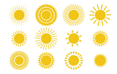 Sun icon set.