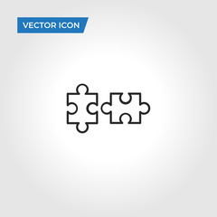 Puzzle pieces vector icon