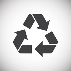 Recycling icon on background for graphic and web design. Simple vector sign. Internet concept symbol for website button or mobile app.