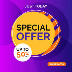 Special offer sale modern banner