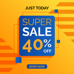 Fototapeta premium Super sale promotion banner