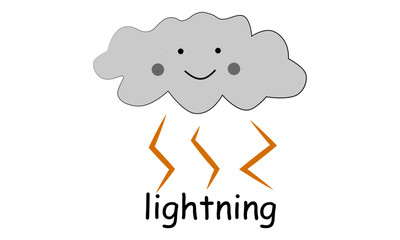 Cute clouds illustration for kids , use as poster, card, sticker or T shirt design