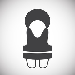 Life vest icons set on background for graphic and web design. Simple illustration. Internet concept symbol for website button or mobile app.