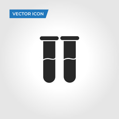 Test tubes vector icon