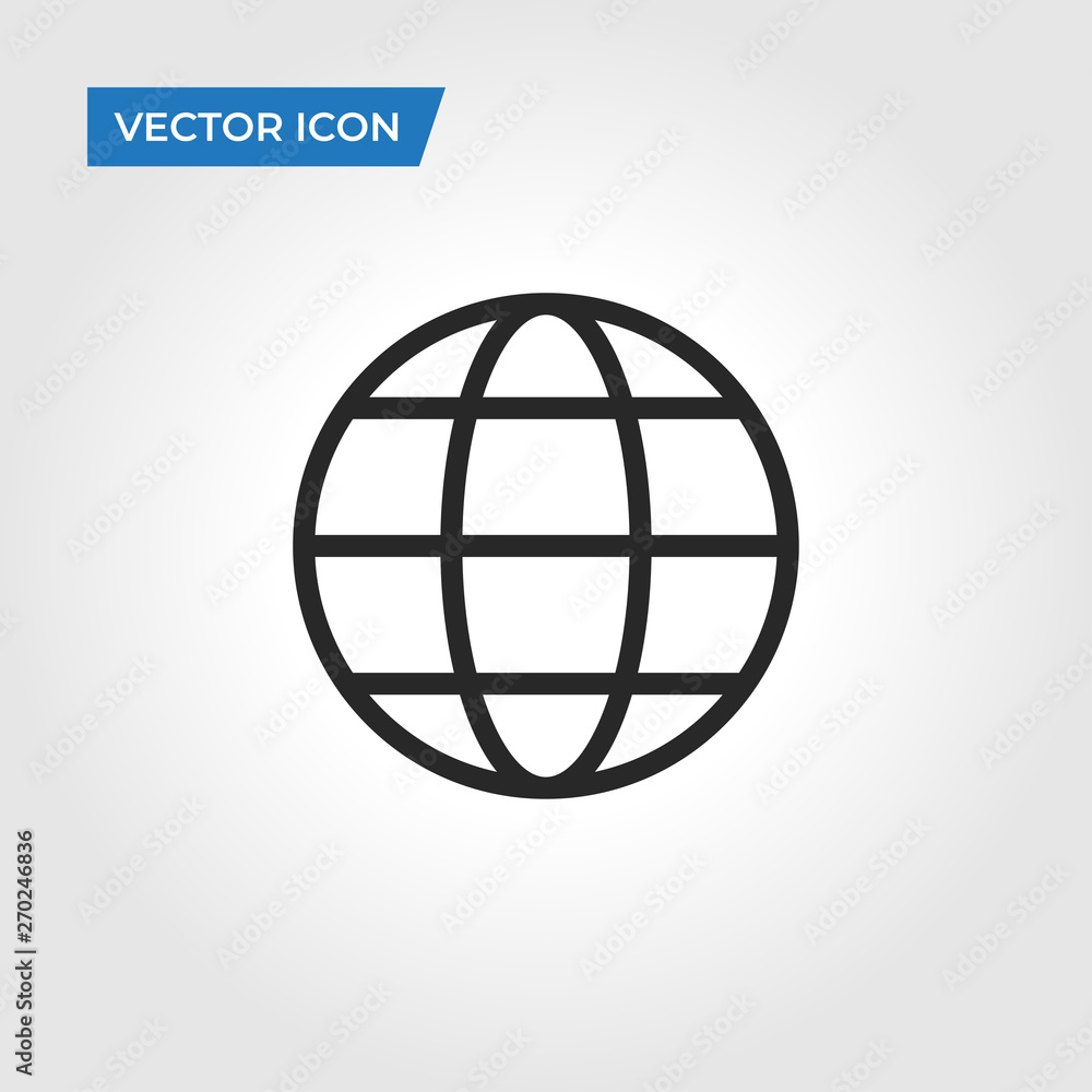 Poster globe icon isolated on white background. globe icon in trendy design style. globe vector icon modern