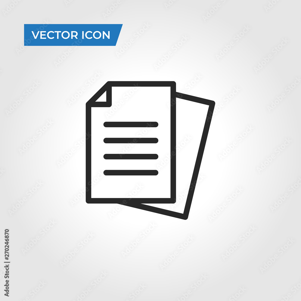Aufkleber documents icon isolated on white background. documents icon in trendy design style. documents vector