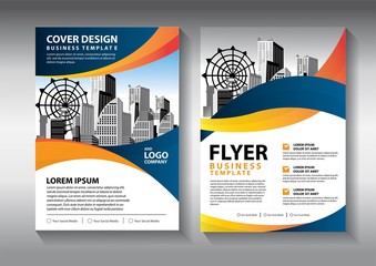 Business abstract vector template. Brochure design, cover modern layout, annual report, poster, flyer in A4 with colorful triangles, geometric shapes for tech, science, market with light background