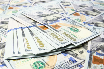 business dollar money on white background