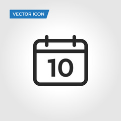 Date icon isolated on white background. Date icon in trendy design style. Date vector icon modern and simple flat symbol for web site, mobile app, UI. Date icon vector illustration, EPS10.