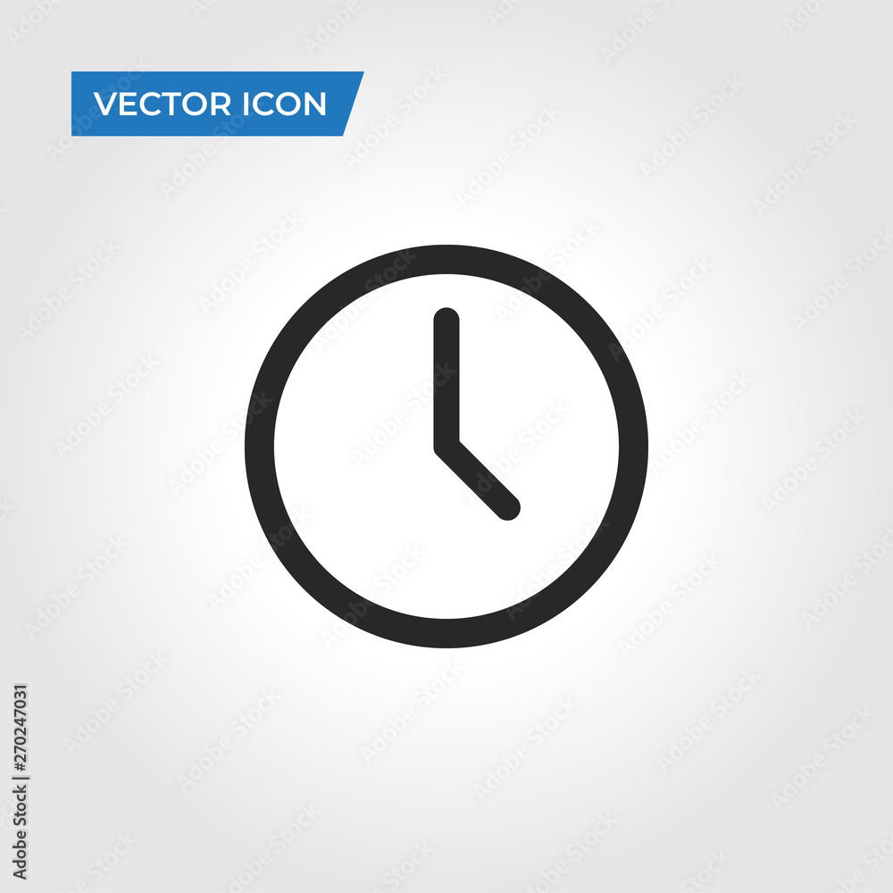 Poster clock icon isolated on white background. clock icon in trendy design style. clock vector icon modern