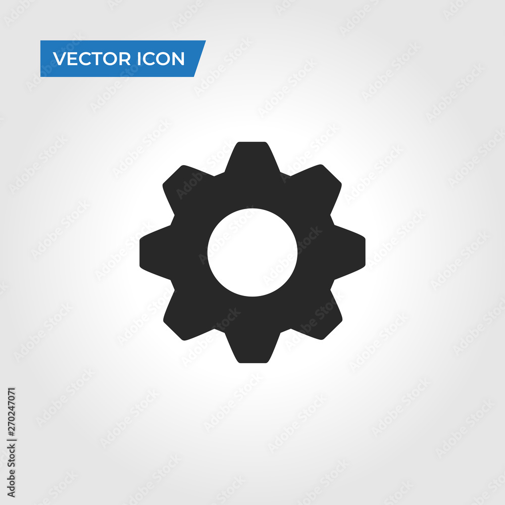 Aufkleber setting icon isolated on white background. setting icon in trendy design style. setting vector icon 