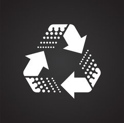 Recycling icon on background for graphic and web design. Simple vector sign. Internet concept symbol for website button or mobile app.
