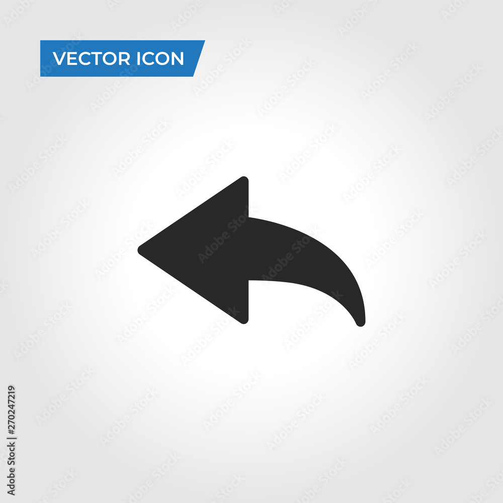 Poster back arrow icon isolated on white background. back arrow icon in trendy design style. back arrow vec