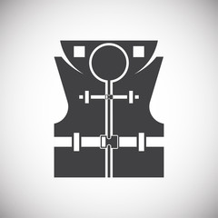 Life vest icons set on background for graphic and web design. Simple illustration. Internet concept symbol for website button or mobile app.