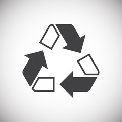 Recycling icon on background for graphic and web design. Simple vector sign. Internet concept symbol for website button or mobile app.