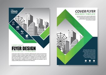 Fototapeta premium Business abstract vector template. Brochure design, cover modern layout, annual report, poster, flyer in A4 with colorful triangles, geometric shapes for tech, science, market with light background