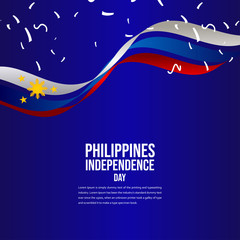 Obraz na płótnie Canvas Happy Philippines Independence Day Celebration Vector Template Design Illustration