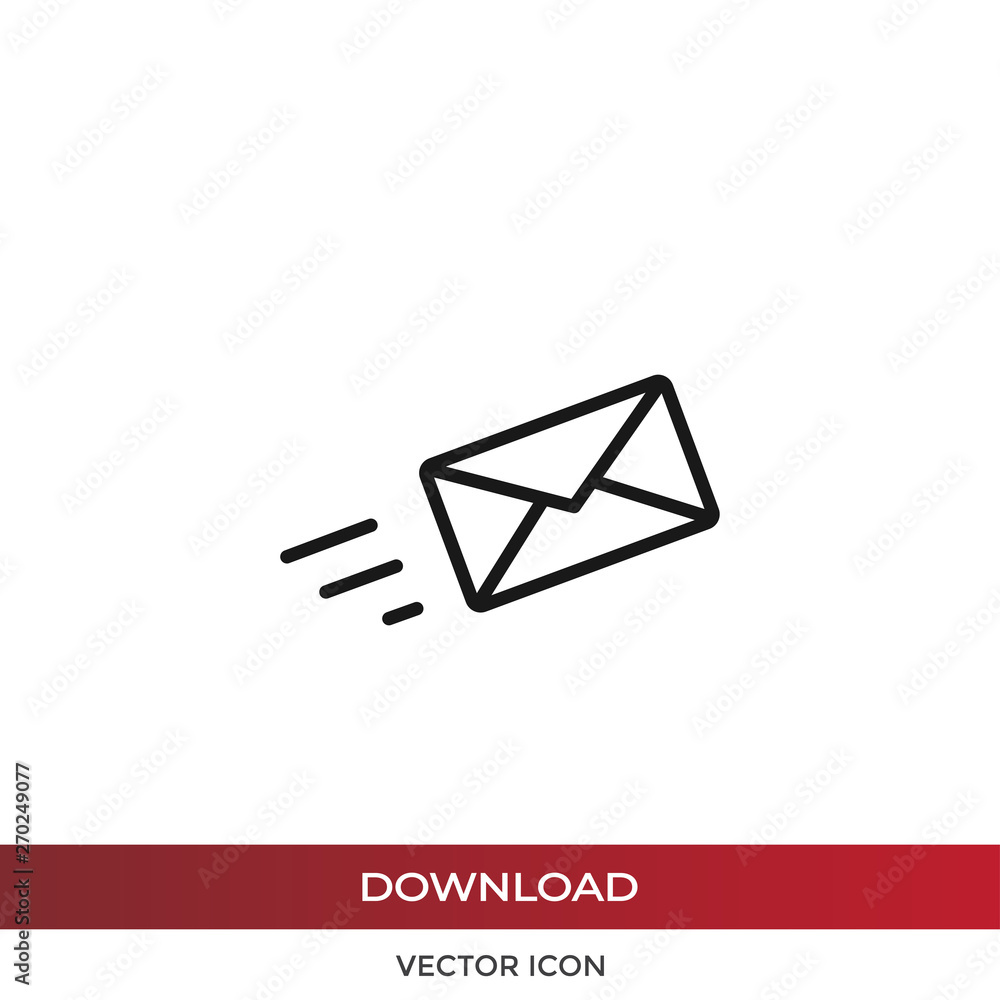 Poster send message vector icon
