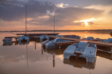 Tretboote am Rangsdorfer See