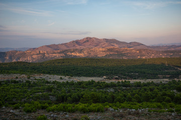 Fototapeta premium Vlastica in Dinaric Alps from Srd hill in Dubrovnik, Dalmatia, Croatia