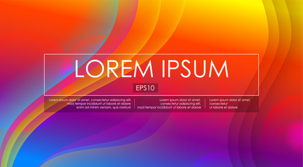 Abstract Colorful Fluid and Liquid Creative Templates. Used on Flyers Banners Web Poster Booklet Card Brochure. Gradient Geometric Design Memphis Trendy Creative Colors. Vector illustration. EPS 10.