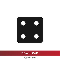 Dice number four icon