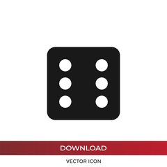 Dice number six icon