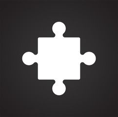 Puzzle icon on background for graphic and web design. Simple vector sign. Internet concept symbol for website button or mobile app.