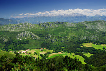 Obraz premium Mountain landscape in the Picos de Europa national park, Spain, Asturias