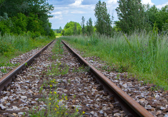 Fototapeta premium abandoned railroad tracks